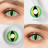 Yearly Use Halloween Contact Lenses For Cosplay Contact Lens Dragon Eye Lens Red/Pink Color Contact Lenses 14.0mm 8.5mm