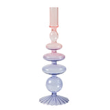 Lilac Glass Candlesticks Candle Holders Wedding Table Centerpieces Nordic Home Decoration Christmas Gift Glass Candle Holder