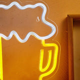 Chi-buy LED Neon Tumbler beer glass USB Powered Neon Signs Night Light 3D Wall Art Bedroom Living Room Decor Lamp Signs