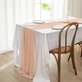 Beautiful Soft Chiffon Table Runner Tablecloth Wedding Bridal Party Home Decor Chair Sash Party Decoration Banquet Supplies 1pc