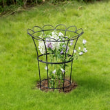Heavy Duty Peony Cage Plant Support for Outdoor Roses Climbing Vines Rust Resistant Flower Ring Stakes Easy Assembly