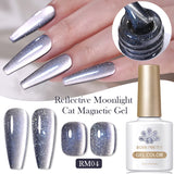 Auroras Cat Magnetic Gel Nail Polish Reflective Sparkling Glitter Semi Permanent Nail Art Soak Off LED UV Gel Varnis