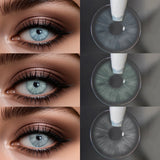 Colored Contact Lenses 2Pcs Half-Yearly Small Pupil Prescription Eye Color Contacts With Power