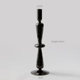 Black Candle Holder Home Decor Candlesticks Living Room Modern Decoration Glass Vase Bookshelf Decor Candle Stick Holder