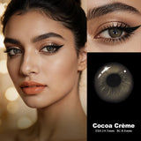 14.5mm Colored Contact Lenses 6 Months Use Soft Gradient Brown Eyes Contacts Daily Makeup Eyewear