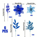 6/12Pcs Artificial Flowers Berry Branches Chritsmas Tree Decoration For Home Decor Xmas New Year Party Supplies Gift Accessories