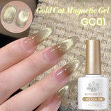 Pink Light Flow Cat Magnetic Gel Nail Polish 10ml Holographics Shining Line Magnetic Long Lasting DIY Salon Varinsh