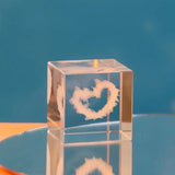 4 /5cm Healing Crystal Square Ornaments Creative Heart Cloud Spiritual Healing Decor with Natural Aesthetic for Home Decor Gifts