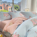 New Cotton Single Duvet Cover Printed Garden Quilt Cover Skin Friendly Breathable Bedding 150x200 180x220 220x240 200x230