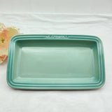 Rectangular Stoneware Plate 10” Plates Tray French Cool Color Gradual Spit Bone Dishs  Ceramic Dessert Vegetable Dining Plate