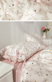 Adorable Pure Cotton Four-Piece Bedding Set Sweetheart Bear Tee-Piece Dormi Bedding Set Comfortable Warm Korean Sle
