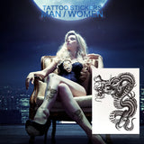 Chinese Dragon Body Stickers Makeup Arm Temperary Back Tattoo Temporary Tattoos Man