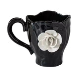 French Minimalist Style Relief Pattern Coffee Cup And Saucer Milk Coffee Mug Creative Styling Desktop Ornament Home Decoration