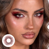 2pc Halloween Cosplay Colored Contact Lenses Red Eye Lens Blue Color Pupils Anime Green Role Play Lenses Cos Party Makeup