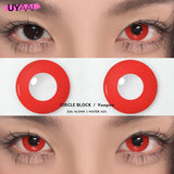 1 Pair Cat Eyes Crazy Lenses Vampire Lenses for Halloween Cosplay Eye Contacts White Lenses Anime Black Colored Lenses