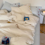 Retro Forest | Ins Blogger een Pure Cotton Waed Cotton Four-Piece Set 8 Bed Cap Mix Plaid Pure Cotton Bedding Set
