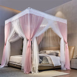 New Summer Pricess Mosquito Net for Home Decor with Bracket Palace Bed Curtain Tent for Girls Canopy 1.2m 1.5m 1.8m 2m Bed