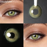 Small Pupil Brown Grey Colored Contact Lenses 1Pair Beauty Cosmetic Yearly Use Color Contacts Eyes Fashion Makeup Lens