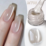 Pink Light Flow Cat Magnetic Gel Nail Polish 10ml Holographics Shining Line Magnetic Long Lasting DIY Salon Varinsh