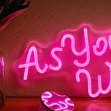 Chi-buy LED Neon as You Wish USB Powered Neon Signs Night Light 3D Wall Art Bedroom Living Room Decor Lamp Signs