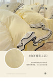 Luxury Princess Bedding Sets Princess Style Fashion 4Pcs Duvet Cover Bed Sheet Pillowcase Lace Ruffles Bed Skirt Bedroom Decor
