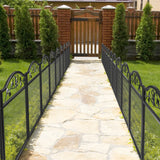 5pcs Heavy Duty Metal Garden Fence Decorative Fencing Panel for Pathway Entry