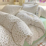 Ins Bedding Set Refreshing New Blue Wind CHIME  Four PIECE Set On Bed Washing Cotton Bed Sheet Bed Sheet Dormitory 3pcs