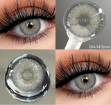 1 Pair Gray Pupils for Eyes Colored Contact Lenses Fashion Natural Brown Lenses Color Eye Lens Yearly Beauty Cosmetics