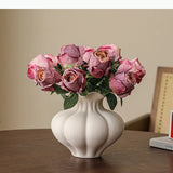 Flower Ceramic Vase Desk Decoration Floral Arrangement Artificial Flowers Decorative Vases Room Aesthetic Decor