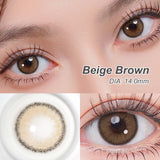 14.0mm Nude Brown Natural Contact Lenses Fit Most Eye Shape Colored Contact Lenses For Eyes Makeup/Cosmetic 6 Months