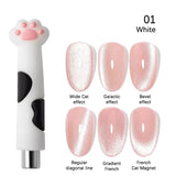 10ml Imperial Green Cat Magnetic Gel Nail Polish Spring Summer Sparkling Glass Bead Soak Off Christmas Decoration