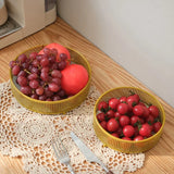 Household Iron Fruit Basket Desktop Decoration Hotel Office Snack Metal Storage Rack Crafts Coffee Table Storage Shelf Ornaments