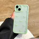 Cute Bowknot Soft Clear Phone Case For iPhone 15 14 13 12 14 16 Pro Max Bowknot Clear Case Candy Cover