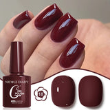 10ML Gel Nail Polish Solid Color Glass Gel Varnish Nail Art Gel Spring Summer Gel Nail Soak Off UV Gel Gel Vernis