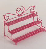 3 Tier Iron Nail Polish Display Stand Ladder Style Lipstick Organizer Acrylic Rack for Makeup Storage