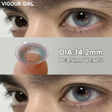 2pcs Half-Year Colored Contacts for Men Big Diameter Glossy Lenses Blue Green Purple Cosplay High