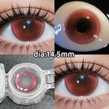 Big Diameter Natural Brown Colored Contacts 2pcs High Moisture Half Yearly Lenses 0.00D No Power for Party Daily Wear