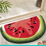 Wool Fruit Shaped Bath Rug  Non Slip Bathroom Mat Soft Decorative Floor Carpet for Bedside Living Room Nursery