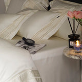 4Pcs Luxury Embroidery 1000TC Lyocell Eucalyptus Fiber Soft Silky Bedding Set Duvet Cover Set Bed Sheet/Fitted Sheet Pillowcases