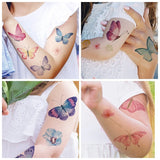 Butterfly Skin Tattoo Sticker False Tattoo Temporary Body Arm Face Makeup Tattoo Removable Butterfly Pattern Sticker for Childre