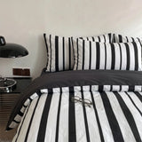 3/4PC Bedding Set Black White Minimalist Stripes Soft Comfortable Duvet Cover Set Sheet Set for Home Bedroom Deocr Birthday Gift