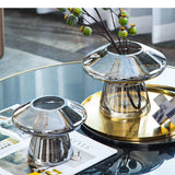 Mushroom Shape Glass Vase Plating Craft Flower Pot Modern Hydroponics Floral Arrangement Flowers Home Decoration
