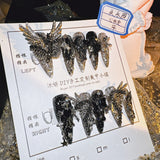 Handmade Nail Shot of Spicy Girl Heavy Industry Metal Lost Paradise Subculture Super Cool Spicy Girl Dark Personality  Nails