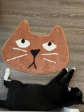Funny Tufting Cat Bathroom Mat Soft Bathmat Floor Pad Living Area Carpet Anti-slip Cartoon Rug Aesthetic Home Room Decor 50x60cm