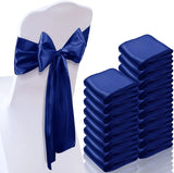 10/20 PCS 17x275cm Purple Luxury Satin Chair Sashes Bows Universal Chair Cover for Wedding Reception Restaurant Event Decoration