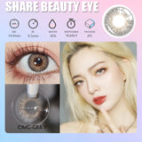 1 Pair Korean Colored Contacts Lenses with Myopia Brown Soft Naturally Colored Cosmetics Gray Lenses Beautiful Pupils