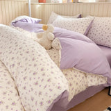 New ancient washed imitation cotton printing cloud feeling four-piece set household machine washable dormitory three-piece set