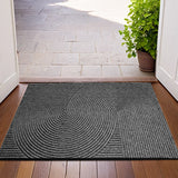 3D Groove Outdoor Doormat, TPR Anti-Slip Floor Mat, Dustproof Wear-Resistant Polyester Rug for Porch, Home Entrance Decor