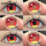 2pcs Cosplay Colored Contact Lenses Anime Cateye White Eye Lenses Halloween Red Makeup Lens Green Color Eyes Contact