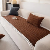 Autumn Winter New Sofa Mat Thick Plush Anti Slip Sofa Cover One Piece Pet-friendly Leather Sofa Universal Couch Cushion